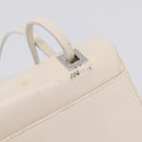 GUCCI Hand Bag Leather White Silver 001 3160 Auth ep15692-9