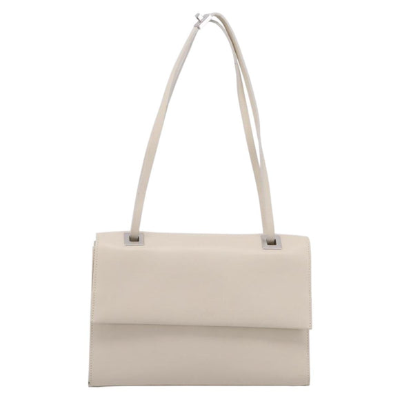 GUCCI Hand Bag Leather White Silver 001 3160 Auth ep15692