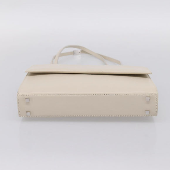 GUCCI Hand Bag Leather White Silver 001 3160 Auth ep15692