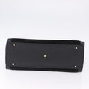 GUCCI Bamboo Hand Bag Suede Black Gold Tone 002 1186 0260 Auth ep15693-6