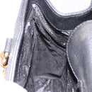 GUCCI Bamboo Hand Bag Suede Black Gold Tone 002 1186 0260 Auth ep15693-19