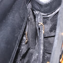 GUCCI Bamboo Hand Bag Suede Black Gold Tone 002 1186 0260 Auth ep15693-21