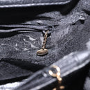 GUCCI Bamboo Hand Bag Suede Black Gold Tone 002 1186 0260 Auth ep15693-23