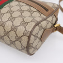 GUCCI GG Supreme Web Sherry Line Shoulder Bag PVC Beige 56 02 004 Auth ep15694-14