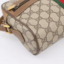 GUCCI GG Supreme Web Sherry Line Shoulder Bag PVC Beige 56 02 004 Auth ep15694-15