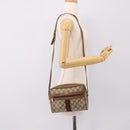 GUCCI GG Supreme Web Sherry Line Shoulder Bag PVC Beige 56 02 004 Auth ep15694-21