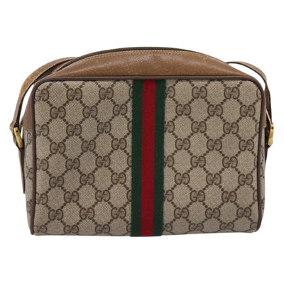 GUCCI GG Supreme Web Sherry Line Shoulder Bag PVC Beige 56 02 004 Auth ep15694 - 0