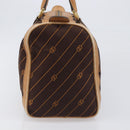 GUCCI Hand Bag Canvas Brown Gold Tone 02 468 33 39 Auth ep15697-4