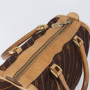 GUCCI Hand Bag Canvas Brown Gold Tone 02 468 33 39 Auth ep15697-6