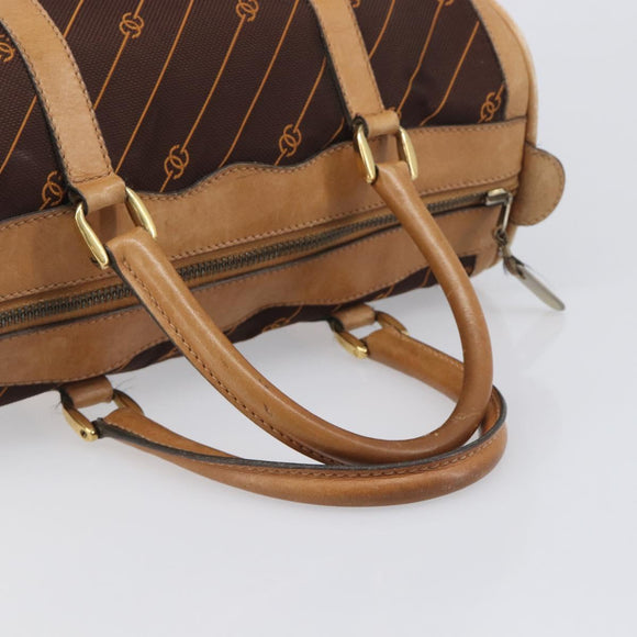 GUCCI Hand Bag Canvas Brown Gold Tone 02 468 33 39 Auth ep15697