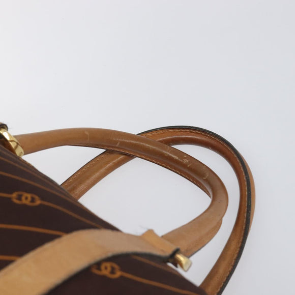 GUCCI Hand Bag Canvas Brown Gold Tone 02 468 33 39 Auth ep15697