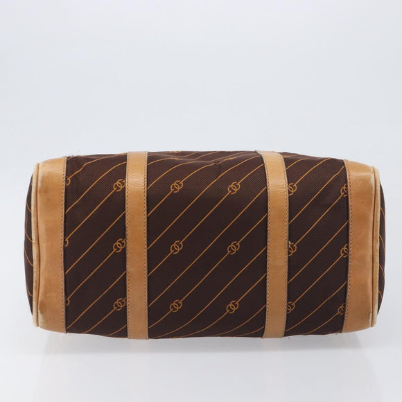 GUCCI Hand Bag Canvas Brown Gold Tone 02 468 33 39 Auth ep15697