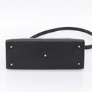 GUCCI Hand Bag Leather 2way Black Gold Tone Auth ep15699V-11
