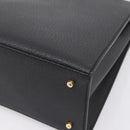 GUCCI Hand Bag Leather 2way Black Gold Tone Auth ep15699V-14