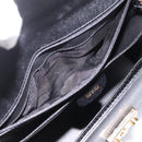 GUCCI Hand Bag Leather 2way Black Gold Tone Auth ep15699V-23
