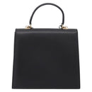 GUCCI Hand Bag Leather 2way Black Gold Tone Auth ep15699V-3