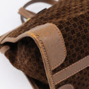 GUCCI Hand Bag Suede Brown Gold Tone Auth ep15706-16