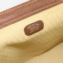 GUCCI Hand Bag Suede Brown Gold Tone Auth ep15706-12
