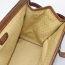 GUCCI Hand Bag Suede Brown Gold Tone Auth ep15706-17