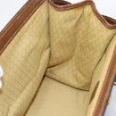 GUCCI Hand Bag Suede Brown Gold Tone Auth ep15706-18