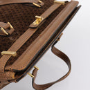 GUCCI Hand Bag Suede Brown Gold Tone Auth ep15706-6