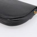 Christian Dior Shoulder Bag Leather Black Gold Tone Auth ep15708-12