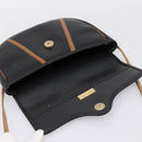 Christian Dior Shoulder Bag Leather Black Gold Tone Auth ep15708-14