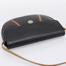 Christian Dior Shoulder Bag Leather Black Gold Tone Auth ep15708-6