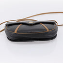 Christian Dior Shoulder Bag Leather Black Gold Tone Auth ep15708-9