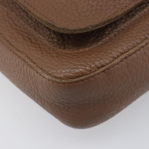BOTTEGA VENETA Shoulder Bag Leather Brown 145152 Auth ep15711