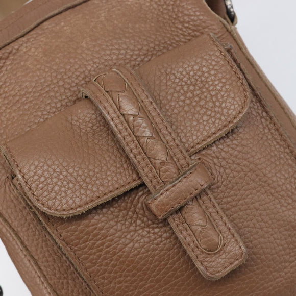 BOTTEGA VENETA Shoulder Bag Leather Brown 145152 Auth ep15711