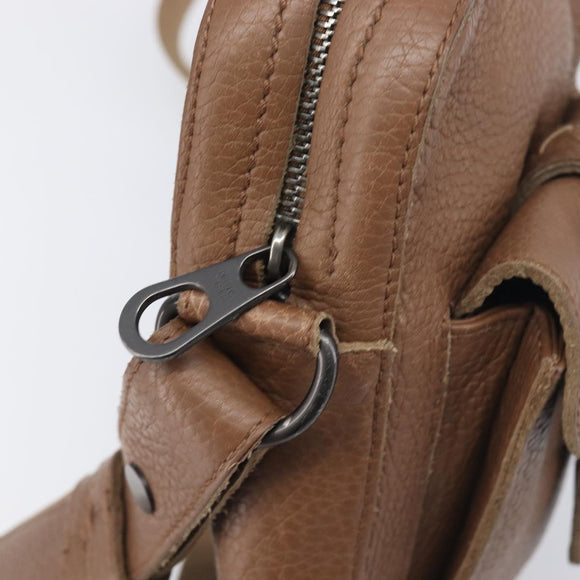 BOTTEGA VENETA Shoulder Bag Leather Brown 145152 Auth ep15711