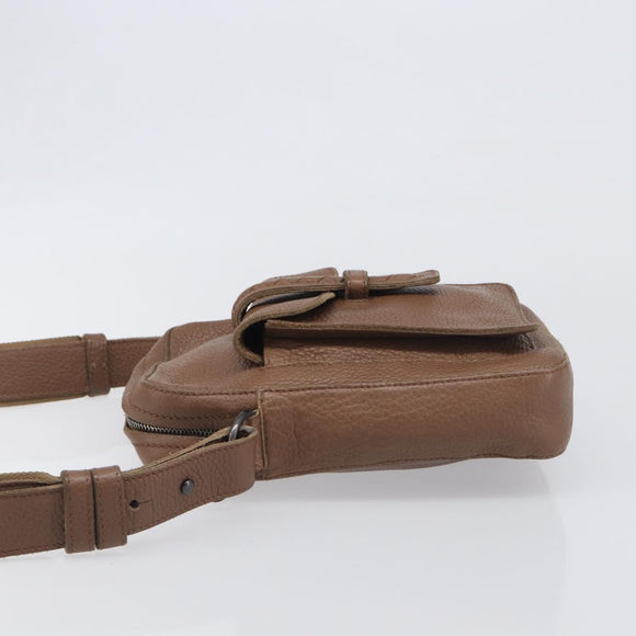 BOTTEGA VENETA Shoulder Bag Leather Brown 145152 Auth ep15711