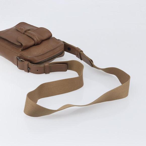 BOTTEGA VENETA Shoulder Bag Leather Brown 145152 Auth ep15711