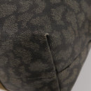 SAINT LAURENT Boston Bag PVC Leather Gray Beige Auth ep15716-16