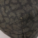 SAINT LAURENT Boston Bag PVC Leather Gray Beige Auth ep15716-9