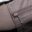 SAINT LAURENT Boston Bag PVC Leather Gray Beige Auth ep15716-20