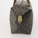 SAINT LAURENT Boston Bag PVC Leather Gray Beige Auth ep15716-3