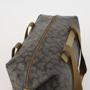 SAINT LAURENT Boston Bag PVC Leather Gray Beige Auth ep15716-6