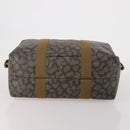 SAINT LAURENT Boston Bag PVC Leather Gray Beige Auth ep15716-5