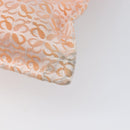 LOEWE anagram Tote Bag Canvas Orange Gold Tone Auth ep15720-15