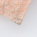 LOEWE anagram Tote Bag Canvas Orange Gold Tone Auth ep15720-16