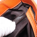 LOEWE anagram Tote Bag Canvas Orange Gold Tone Auth ep15720-12