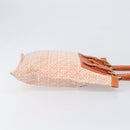 LOEWE anagram Tote Bag Canvas Orange Gold Tone Auth ep15720-3
