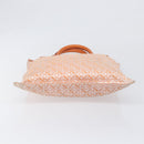 LOEWE anagram Tote Bag Canvas Orange Gold Tone Auth ep15720-5