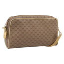 GUCCI Micro GG Shoulder Bag PVC Leather Beige Gold Tone 007 87 0012 Auth ep15721-1