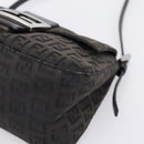 FENDI Zucchino Canvas Mamma Baguette Bag Black Silver 8BR180 Auth ep15723A-10
