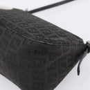 FENDI Zucchino Canvas Mamma Baguette Bag Black Silver 8BR180 Auth ep15723A-12