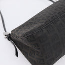 FENDI Zucchino Canvas Mamma Baguette Bag Black Silver 8BR180 Auth ep15723A-13