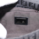 FENDI Zucchino Canvas Mamma Baguette Bag Black Silver 8BR180 Auth ep15723A-15
